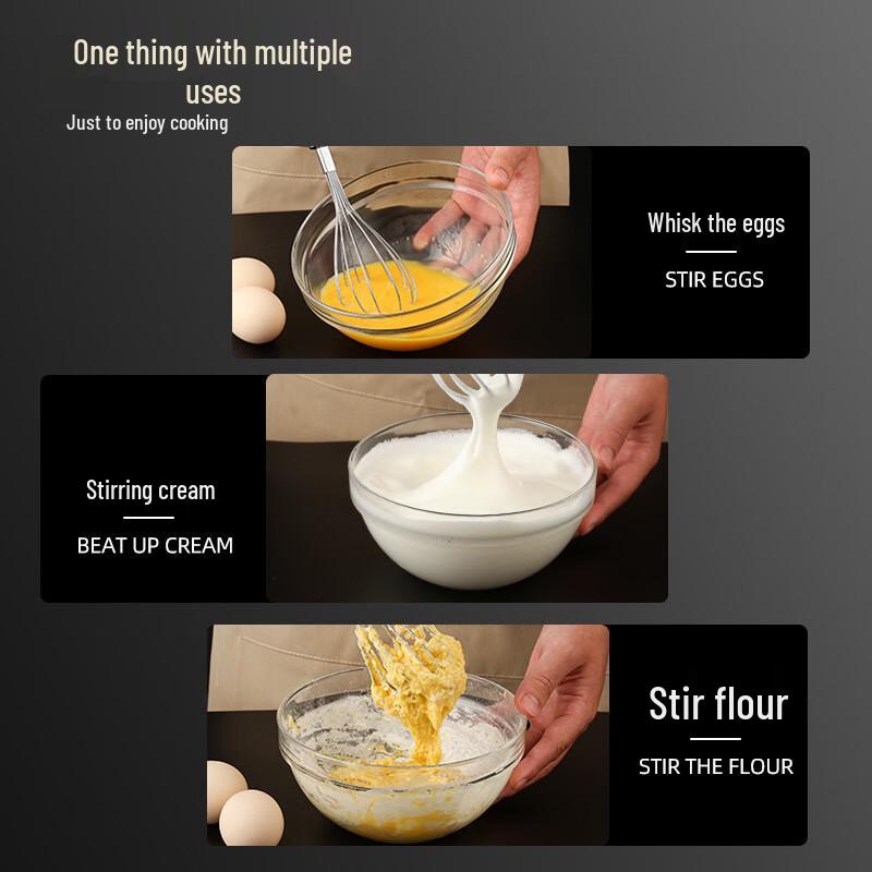 Yunluan Large Thickened Manual Stainless Steel Whisk