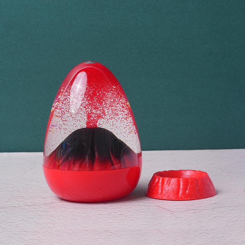 Eggshell Volcano Quicksand Acrylic Hourglass Timer Ornament