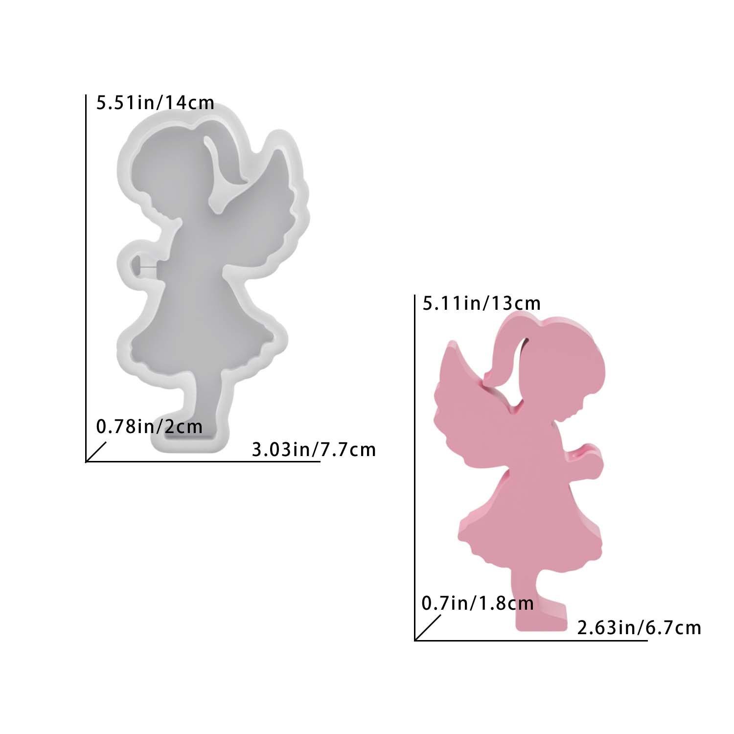 

Resin Craft Mold Flexible Silicone Mold Angel Silicone Mold Ultra Soft For Cake Decorations Soap Making Resin Crafts белый