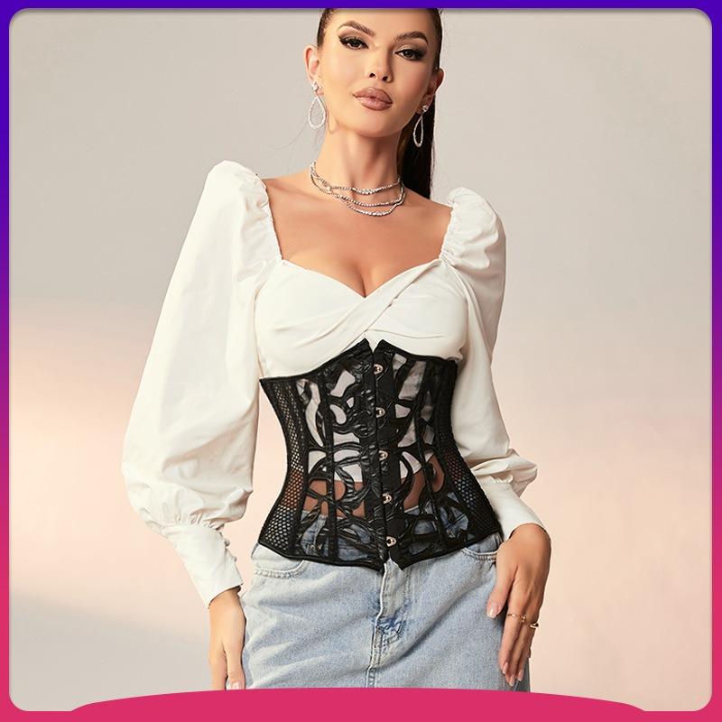 Women Breathable Mesh Slimming Waist Cincher Body Shaper Waist Trainer Corset