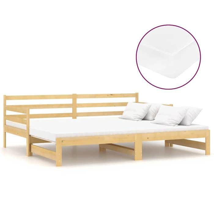 Exclusive House - 2x Sliding Bed(90x200) Cm Solid Pine Wood