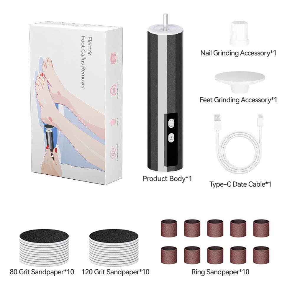 

Электрическая пилка для ног Педикюр Шлифовка кожи, Удаление мозолей и Полировка Машинка для нейл-арта Регулировка скорости Множество скоростей Бытовое использование