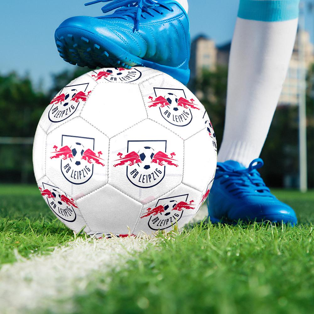RB leipzig logo Soccer Ball, colorful, suitable for all ages, machine-stitched, PVC material, competition grade, durable and high bounce