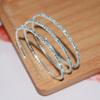 Arm Adornment Multilayer Arm Chain Rhinestone Spiral Bracelet Rave Coiled Snake Bracelets  Women