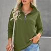 Women's Solid Color Long-sleeved Top With Zipper Sportswear Jacket Sweater