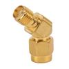 SMA 45° Male to Female Connector Wide Frequency Band Stable Male to Female Connector for Antenna Met