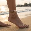 Pearl Foot Chain Shell Beach Jewelry Elegant Beaded Anklet  Party