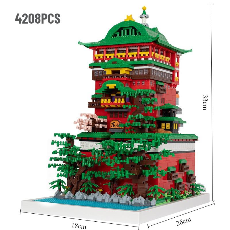 Challenge Sakura Tree House Mini Blocks Toy Architecture Magic Castle Beautiful Cabin Oil House For Girl Present Birthday Gift