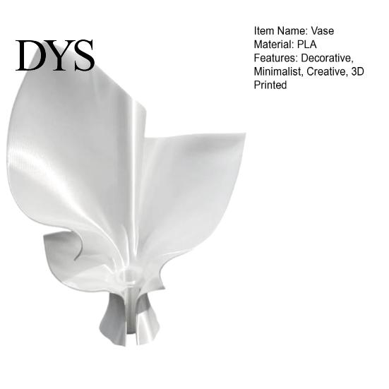 Vaso Minimalista Moderno Fiore Stampato 3D per Fiori Freschi, Composizione Stile Geometrico Portafiore con Tubo Integrato Casa Soggiorno