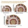 1Pcs Xmas Tree Snowflake Semi Circle Welcome Doormat Non-Slip for Outdoor Patio Porch Kitchen Bathroom Entryway Floor Mat