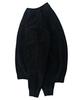 ANALOG MOOD Velour Refined Henley Neck Round Knit (Black)