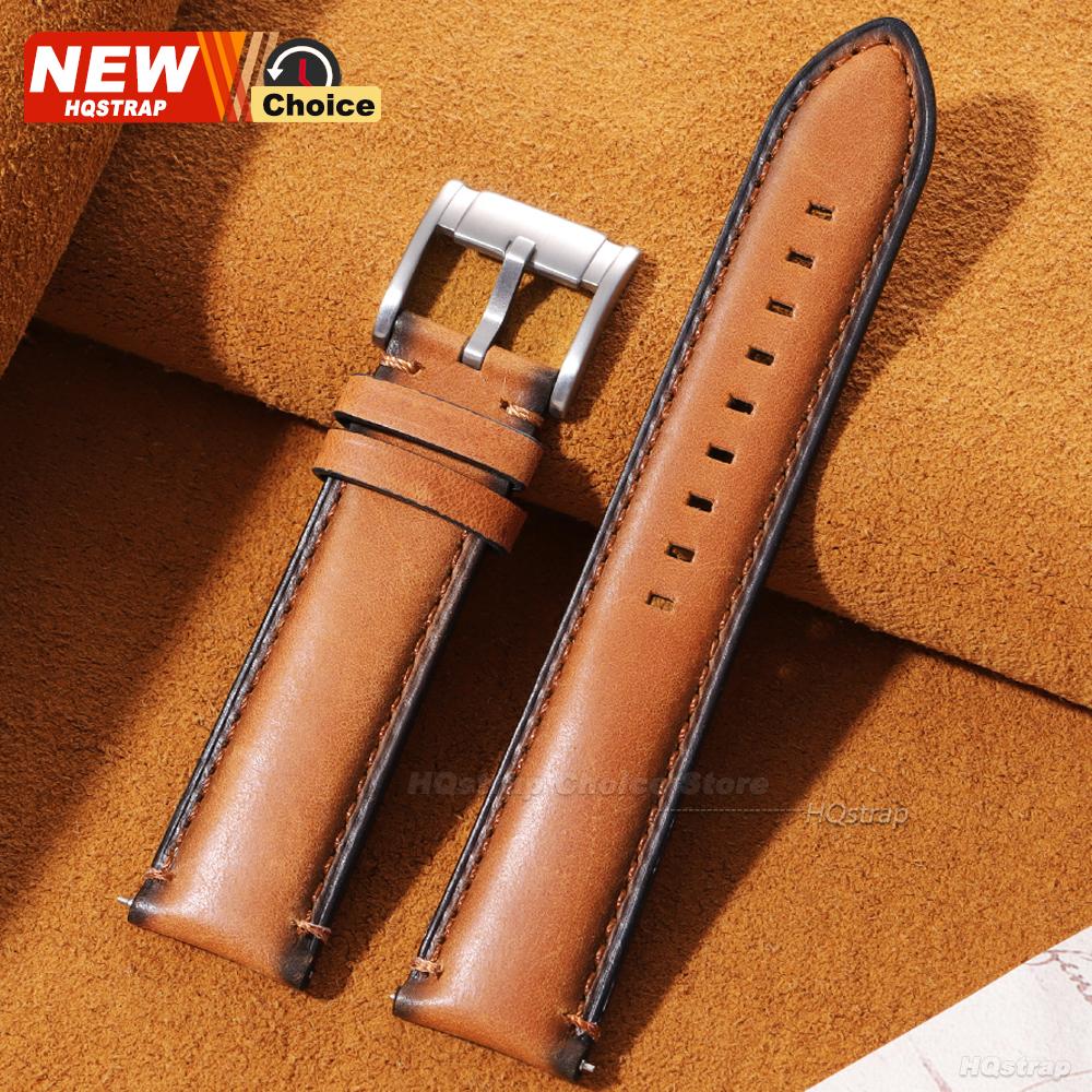 Matte Bottom Soft Watchband 22mm 24mm Women Men Waterproof Wristband Smartwatch Leather Bracelet for Seiko Watch Band for Rolex
