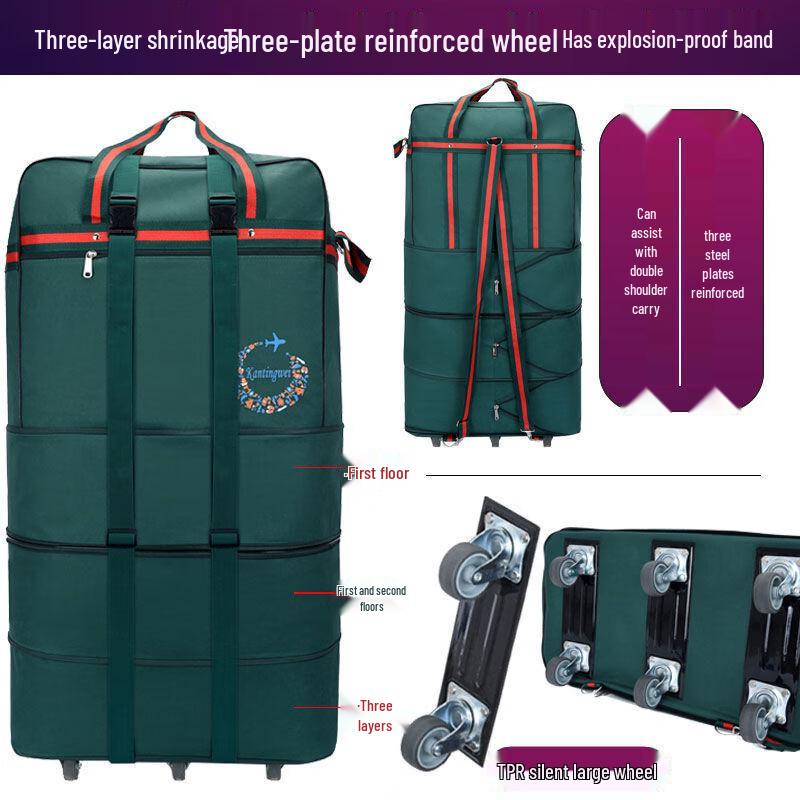 Expandable Foldable Luggage Bag with Spinner Wheels