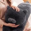 110Cm Cute Cat Plush Long Stuffed Soft Lying Cat Cushion Lovely Black Cat Nice Birthday Gifts