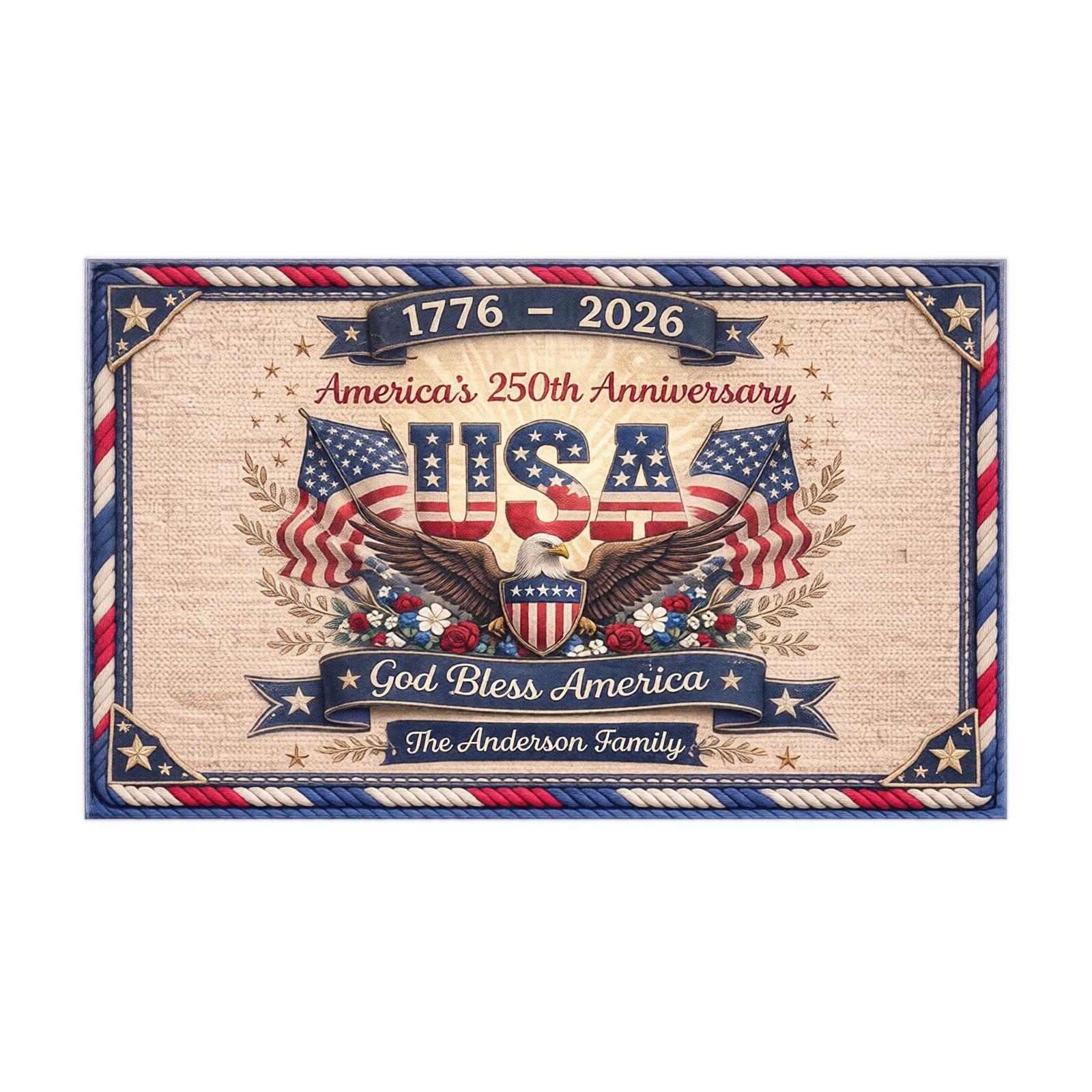 Printed Doormat for Entrance, Soft Velvet Surface, Non- Indoor Entry One Size