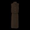 Women's Retro Vest & Midi Skirt Set