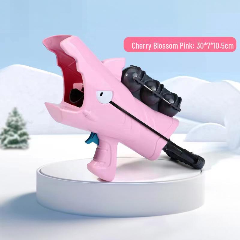 Lanzador de bolas de nieve de tiburón transfronterizo para exteriores para juegos de nieve infantiles