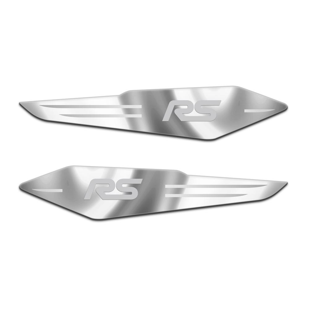 2Pc Car 3D Metal Side Wing Emblem Auto Body Fender Sticker For Ford Mondeo Edge Focus Mk7 Fiesta Transit Ecosport Mustang Ranger