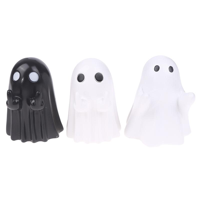 Suport adorabil pentru pixuri fantomă, ornament de birou drăguț de desene animate, statuetă fantomă creativă, jucării, decorațiune de Halloween, cadouri