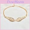 Bohemia Angel Wings Feather Pendant Necklace With Cross Chain For Casual Wear