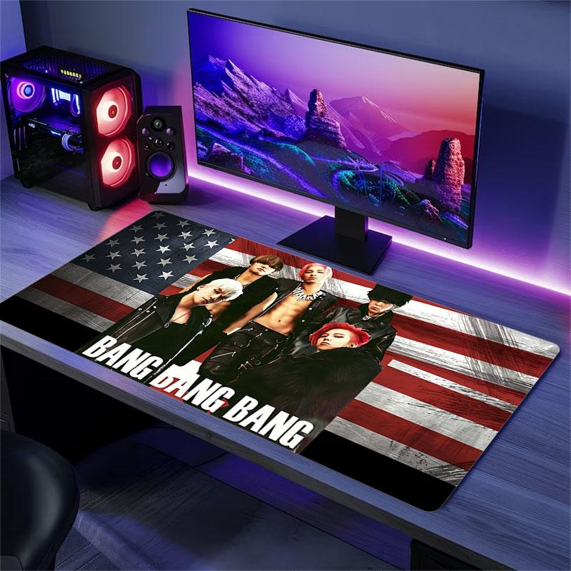 BIGBANG Large Gaming Table Cushion Non-slip Laptop Tablet Big Mousepad XXL Mat Mini PC Playmat With Lock Edge