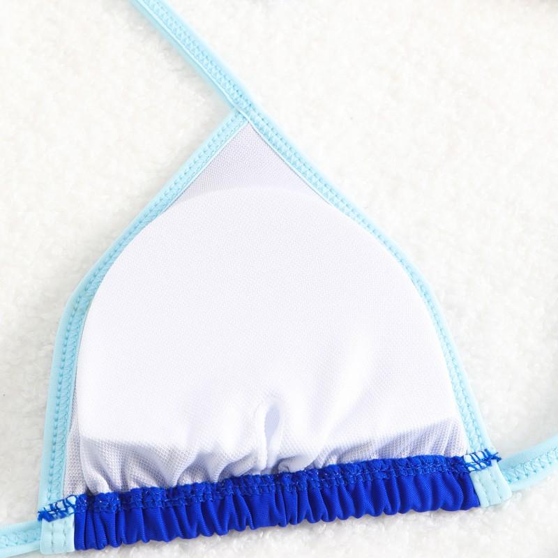 Pure Color Women's Split Sexy Triangle Matching Bikini Lace Beach Hot Swimsuit