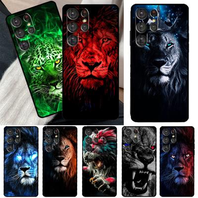 King of Jungle Lion For Samsung Galaxy S22 Ultra S21 S20 FE S8 S9 S10 Note 10 Plus Note 20 Ultra Phone Case