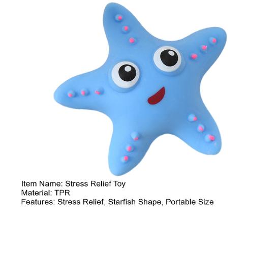 Stress Relief Cartoon Starfish Toy Decompression Star Shape Stress Ball Anti-anxiety Flour Filling