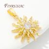 Fashion Crystal Zircon Charms For Necklace 18K Gold Plated Star/Flowers Pendants Accessories DIY Jewelry Making Supplies