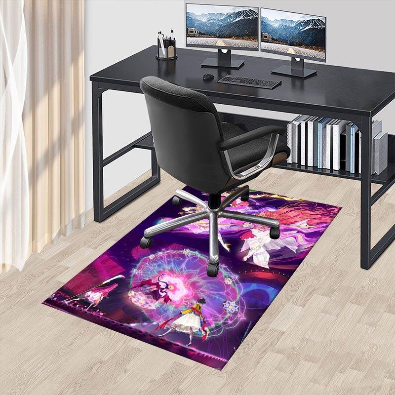 

Fantasy Floral Performance Artwork Poster Offic Chair Mat, K-pop Theme Carpet, Non-slip, Soft and Durable Leisure Rug for Interior Decorati 60cm by 90cm