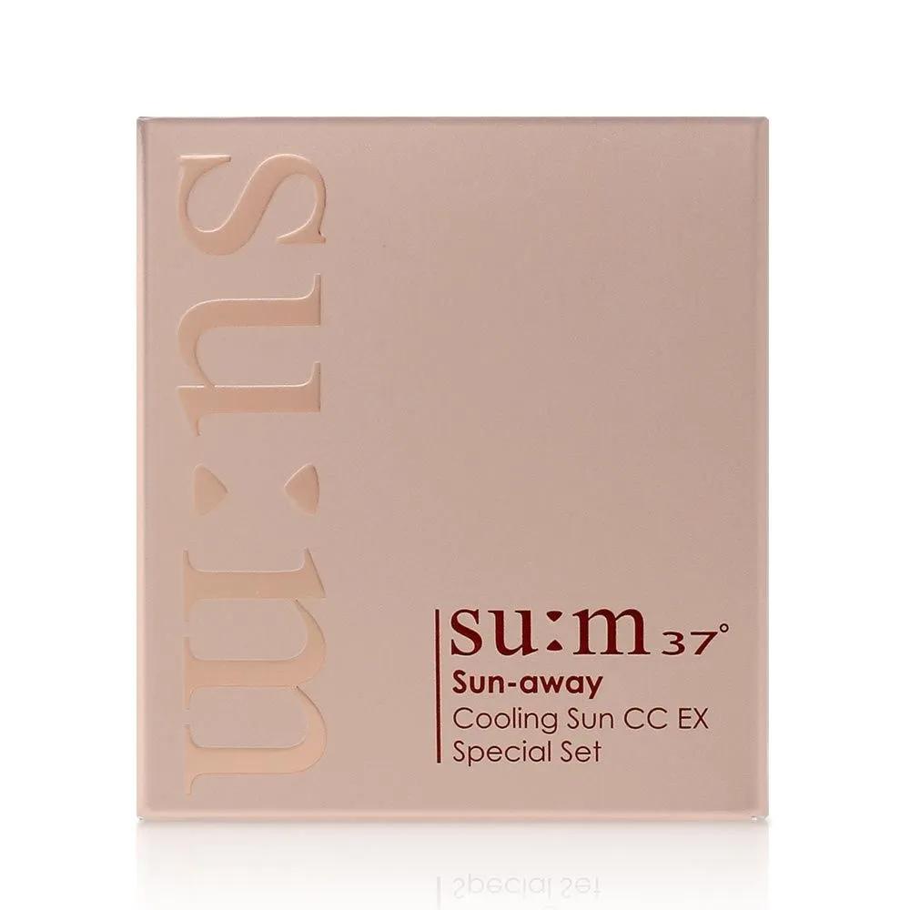 SUM37 Degree Sun Away Cooling Sun Cushion CC EX (Main Product + 2 Refills)
