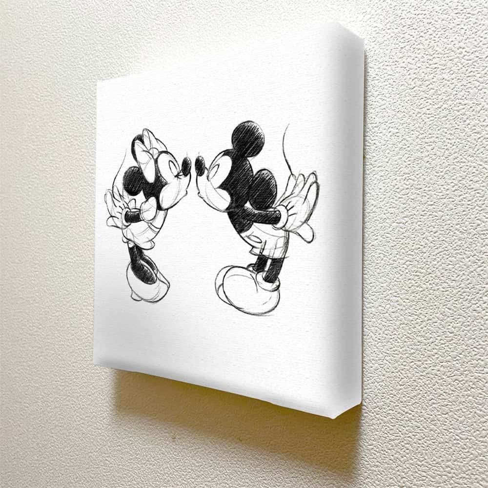 Art Deli Poster Mickey Minnie 20cm X Made In Lightweight Panel, Mouse, Mouse, 20cm, Japan, Fabric, IKE-DSNY-2106-04