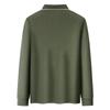Men's Wool Silk Blend Long-Sleeve Polo Shirt