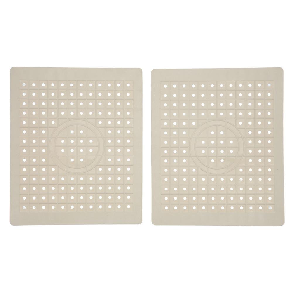 2pcs Fast Draining Kitchen Sink Mat Non-slip Sink Liner Protective Dish Drying Mat Sink Bottom