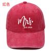 Popular Mr. Mrs. Embroidered Baseball Cap Washed Retro Male and Female Couples Casual Outdoor Sun Hat