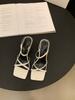 French temperament thin heel cool slippers fairy shoes 2025 new summer fashion black high heel sandals