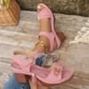 Women's Wide Width Chunky Heel Sandals, Outdoor Summer Slides, European Comfort Wholesale Sandals for Women