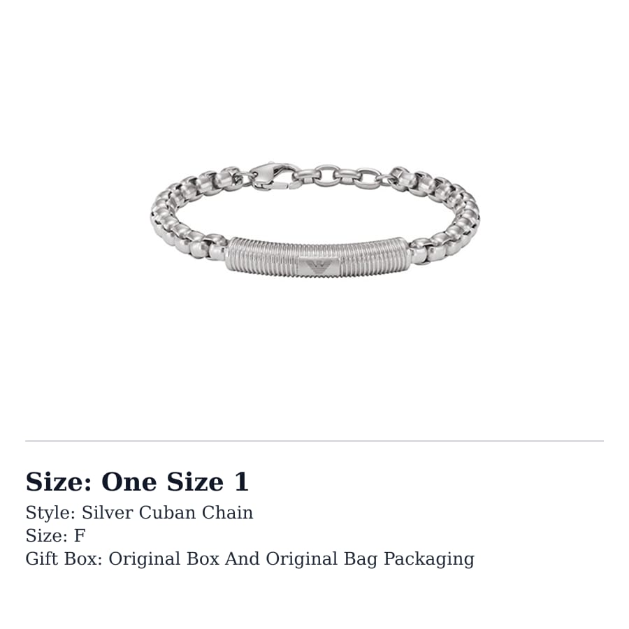 Emporio Armani BOX CHAIN Bracelets Men's EGS2940040