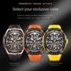 OUPINKE Watch Silicone Hollow Movement Waterproof Mechanical Watch Men's Watch