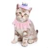Birthday Pet Princess Crowns and Collar Combo for Dogs and Cats Accessories X3UC