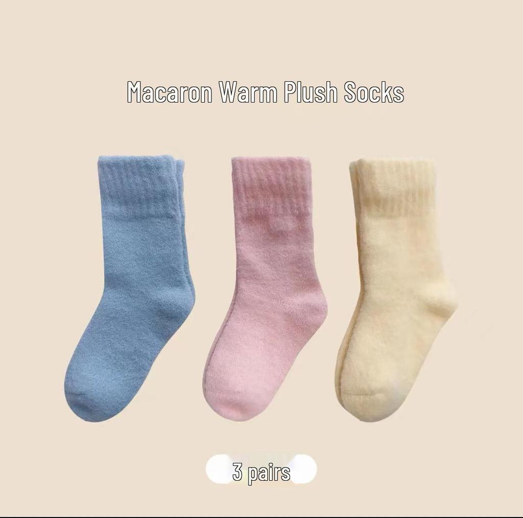 Cozy Fleece-Lined Winter Children's Over-the-Knee Socks - Thick, Warm, Anti-Pilling Candy Color