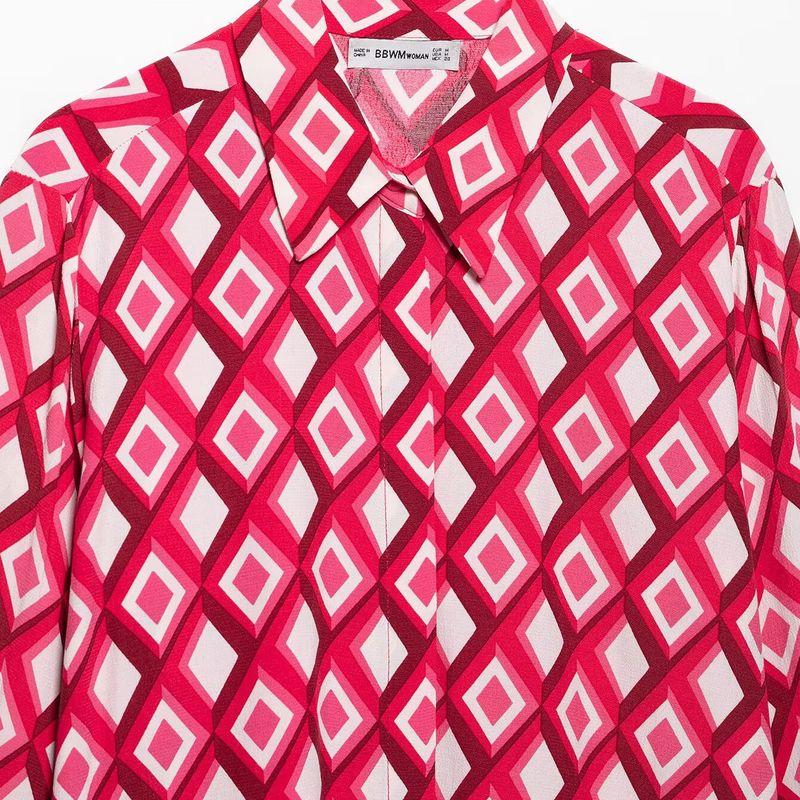 Kaslead New Arrival Women's Fashion Style Geometric Pattern Print Shirt Skirt 2298065 2298069