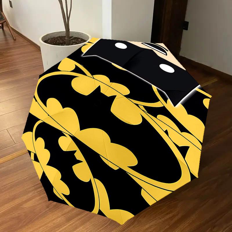 1PC Warner batman logo Automatic Open/Close Umbrella with Windproof, 72-Rib Sturdy Canopy, Durable Ribs1289A