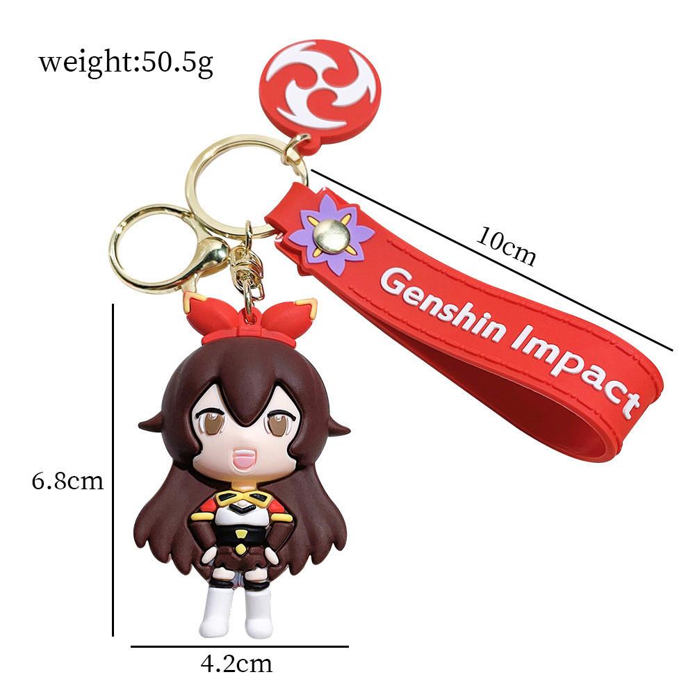 Charming Genshin Impact Keychain Silicone Accessories Perfect Birthday Gifts
