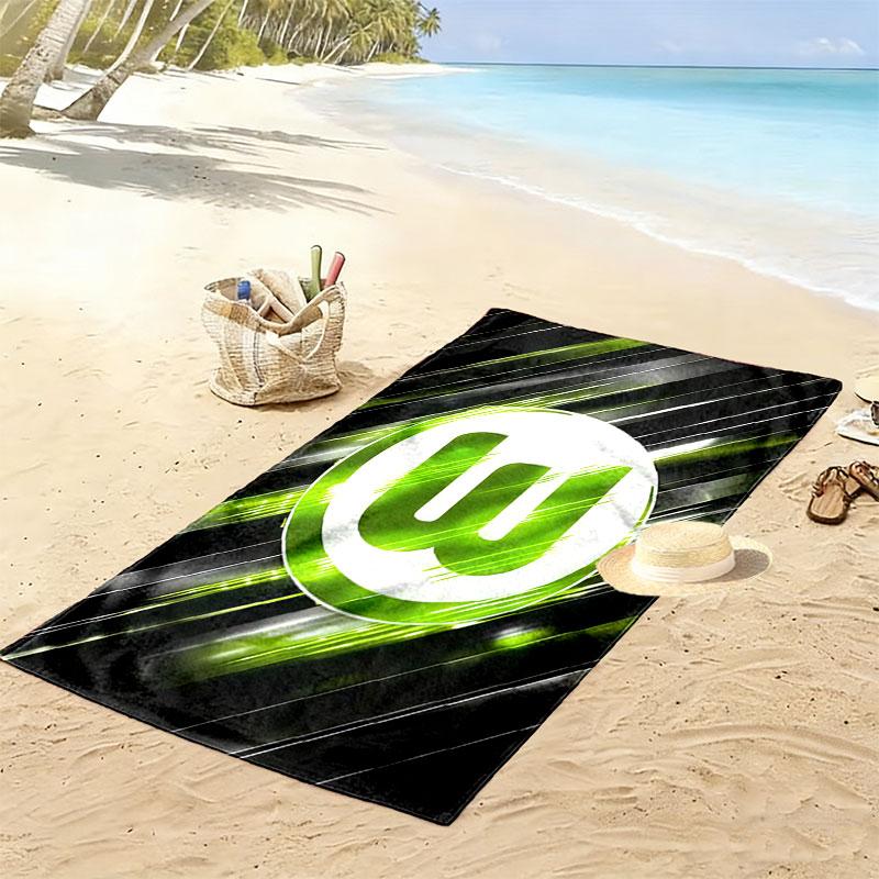 Asciugamano da Spiaggia con Stampa VfL Wolfsburg, Asciugamano Grande Morbido Asciugatura Rapida per Spiaggia Campeggio Nuoto