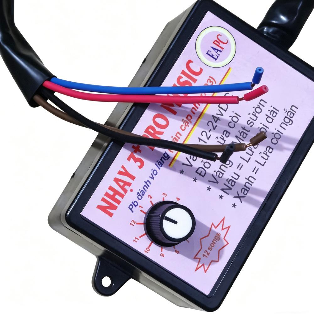 Controlador de Bocina Electrónica Musical de 12V con 8 Sonidos y 12 Sonidos, Unidad de Control de Sonido para Altavoz de Bocina 3+ Pro con Cambio de Volumen para Coche