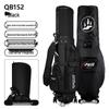 PGM Hard Shell Telescopic Golf Bag, Four-Wheel Push-Type, Waterproof, with Double Bag and Inverted Club Holder for Men and Women