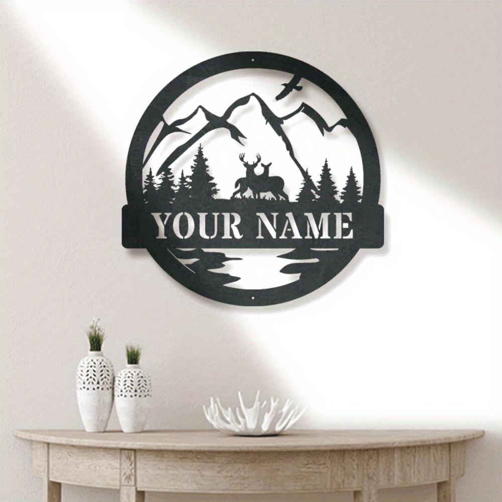 Unique Custom Metal Deer Wall Art Hunting Lodge Decor Animal Antler Home Gift