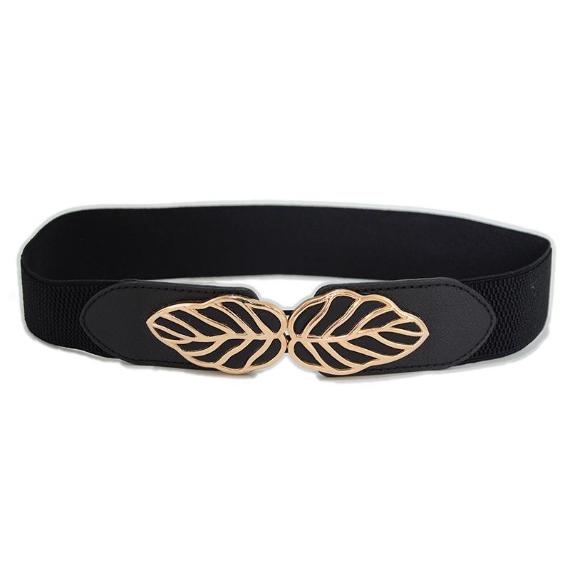 Cross-Border Women's Casual Wide Elastic Belt with Decorative Pin Buckle – Adjustable Waistband for Winter Coats, Ready Stock