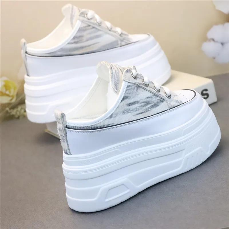 Fashion 10cm Fashionable Women's Slippers with Wedges and Super High Heels (8cm and above) - Elegant and Stylish  slippers women